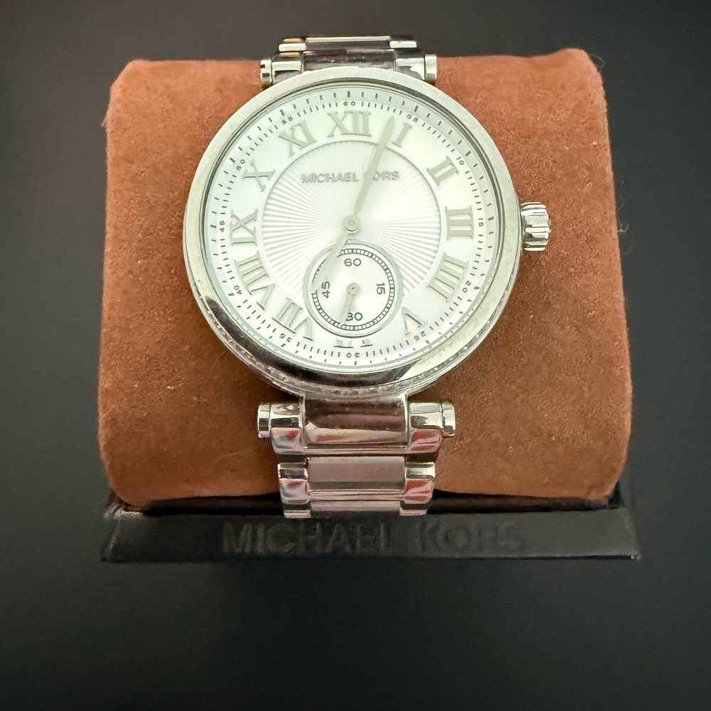 Michael Kors Silver Roman Numeral Watch